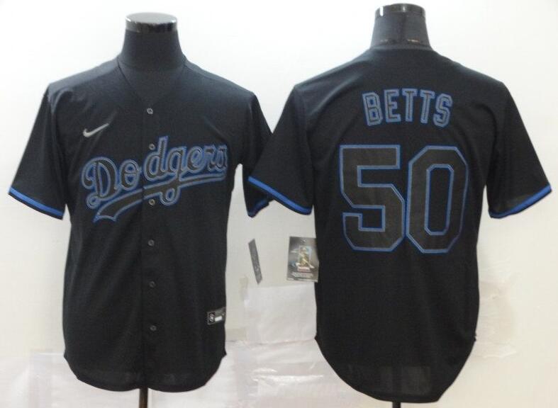 Los Angeles Dodgers #50 Mookie Betts 2020 Black Stitched Jersey - Click Image to Close